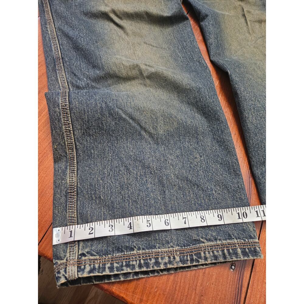 Enyce Y2K Baggy Wide Leg Denim Jeans Mens 42 Blue Carpenter Skater Hip Hop - Picture 6 of 13